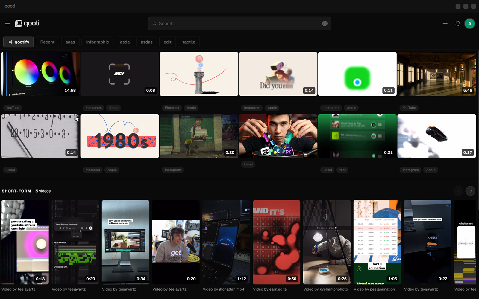 Qooti app interface